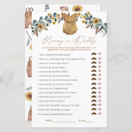 Waterverf Boho mama of papa Baby shower Game