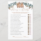 Waterverf Boho mama of papa Baby shower Game (Voorkant)