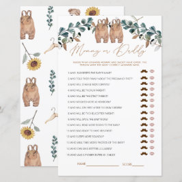Waterverf Boho mama of papa Baby shower Game