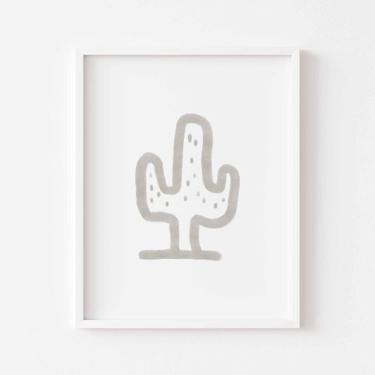 Waterverf Boho minimalistische cactus poster