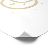 Waterverf Boho minimalistische maan poster (Hoek)