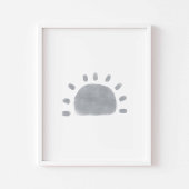 Waterverf Boho minimalistische zon poster
