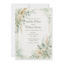 Waterverf Boho Mintgroene Trouwdag