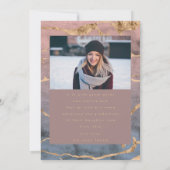 Waterverf Boho Modern Afstuderen Foto Party Kaart (Achterkant)