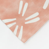 Waterverf Boho Neutrale Stripe Print Fleece Deken (Hoek)