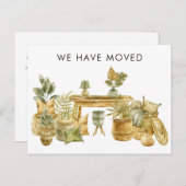 Waterverf Boho - Nieuwe adreswijziging Aankondigin Aankondigingskaart (Voorkant / Achterkant)