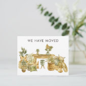 Waterverf Boho - Nieuwe adreswijziging Aankondigin Aankondigingskaart (Staand voorkant)