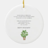 Waterverf Boho ons nieuwe thuiskerstfeest Keramisch Ornament (Achterkant)