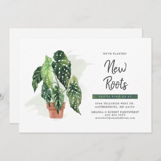 Waterverf Boho ontroerende aankondiging (Voorkant / Achterkant)