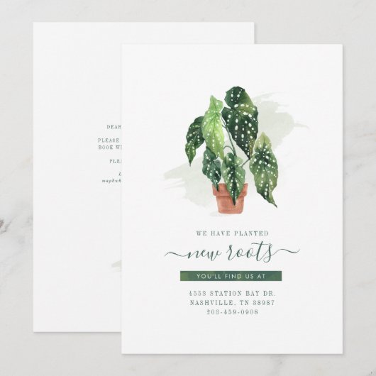 Waterverf Boho ontroerende aankondiging (Voorkant / Achterkant)