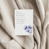 Waterverf Boho Paarse Bloemen Winterbruiloft Kaart