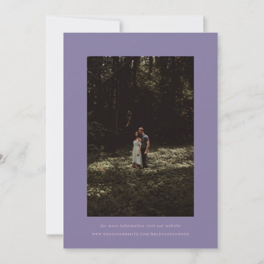 Waterverf Boho Paddenstoelen Paarse Retro Save The Date (Achterkant)