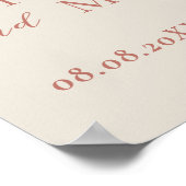Waterverf Boho Pampas Gras Welkom Bruiloft Poster (Hoek)