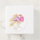 Waterverf Boho Pampas Grass - Baby shower Bedankjes Labels (In situ)