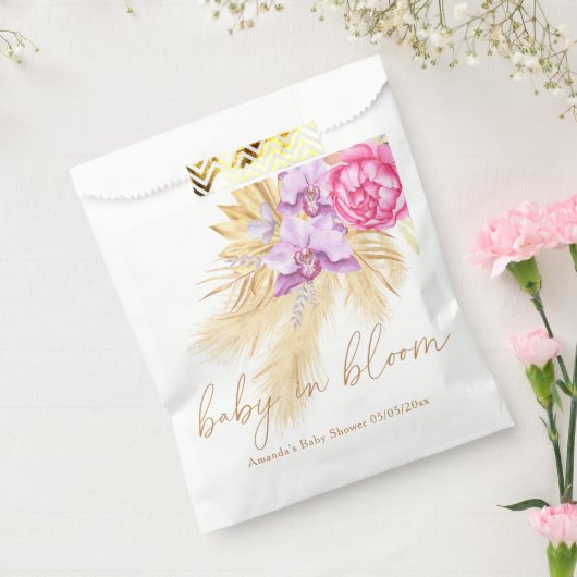 Waterverf Boho Pampas Grass - Baby shower Bedankzakje (Gezegeld)