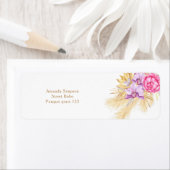 Waterverf Boho Pampas Grass - Baby shower Etiket (Insitu)