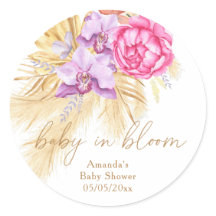 Waterverf Boho Pampas Grass - Baby shower