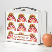 Waterverf Boho Pastel Kinder Meisje Bloemen Regenb (In situ)