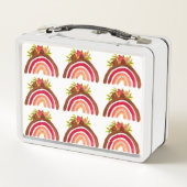 Waterverf Boho Pastel Kinder Meisje Bloemen Regenb (Achterkant)