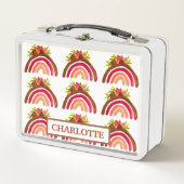 Waterverf Boho Pastel Kinder Meisje Bloemen Regenb (Voorkant)