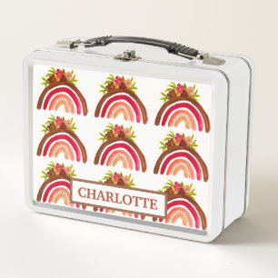 Waterverf Boho Pastel Kinder Meisje Bloemen Regenb