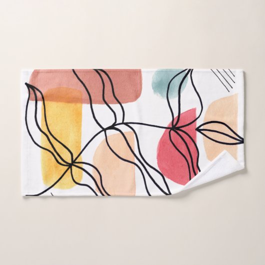 Waterverf Boho Pattern Bad Handdoek (Handdoek)