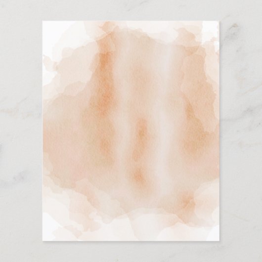 Waterverf Boho-peach in Bloom Flower Baby shower (Achterkant)