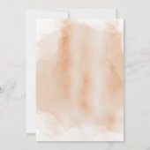 Waterverf Boho-peach in Bloom Flower Baby shower Kaart (Achterkant)