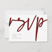 Waterverf Boho Peonies Floral Wedding RSVP Kaartje (Voorkant)