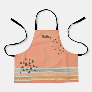 Waterverf Boho Persoonlijke naam Apron Schort