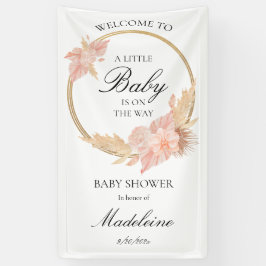 Waterverf Boho Pink Baby shower Spandoek