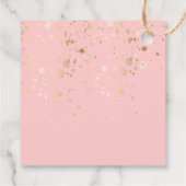 Waterverf Boho Pink & Ivory Floral Hartelijk dank Bedankjes Labels (Achterkant)