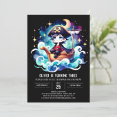 Waterverf Boho Pirate verjaardag Kaart (Staand voorkant)