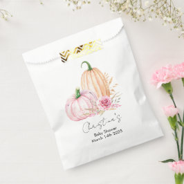 Waterverf Boho Pompoen Babyshower Bedankzakje