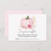 Waterverf Boho Pompoen Babyshower Enclosure Kaart (Voorkant / Achterkant)