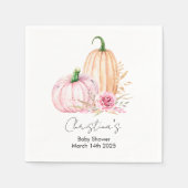 Waterverf Boho Pompoen Babyshower Servet (Voorkant)