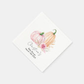 Waterverf Boho Pompoen Babyshower Servet (Hoek)