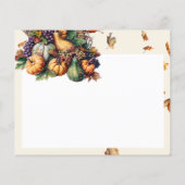 Waterverf Boho Pompoen Recept Kaart (Achterkant)