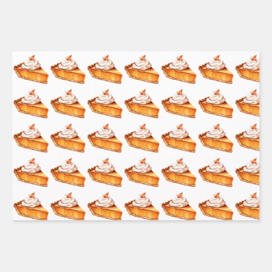 Waterverf Boho pompoen taartpatroon Inpakpapier Vel (Voorkant 2)