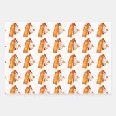 Waterverf Boho pompoen taartpatroon Inpakpapier Vel (Voorkant)