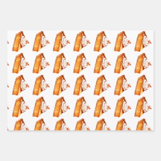 Waterverf Boho pompoen taartpatroon Inpakpapier Vel (Voorkant)