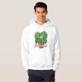 Waterverf Boho Potplant Grafisch - "Kies Vrede" Hoodie (Voorkant volledig)