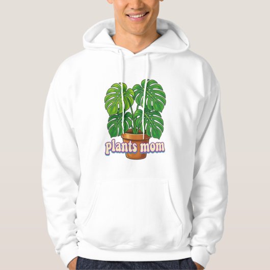 Waterverf Boho Potplant Grafisch - "Kies Vrede" Hoodie (Voorkant)