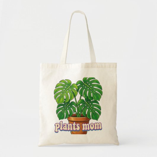 Waterverf Boho Potplant Grafisch - "Kies Vrede" Tote Bag (Voorkant)