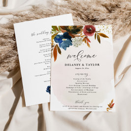 Waterverf Boho - programma Floral paper bij marine Flyer