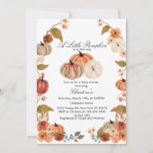 Waterverf Boho Pumpkin Babyshower Uitnodiging (Voorkant)