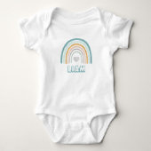 Waterverf Boho Rainbow Baby Boy Romper (Voorkant)