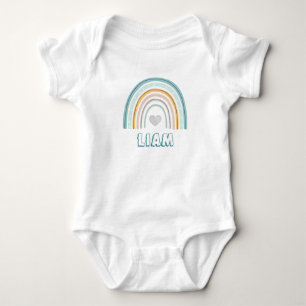 Waterverf Boho Rainbow Baby Boy Romper