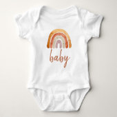 Waterverf Boho Rainbow Baby Romper (Voorkant)
