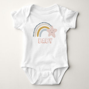 Waterverf Boho Rainbow Baby Romper